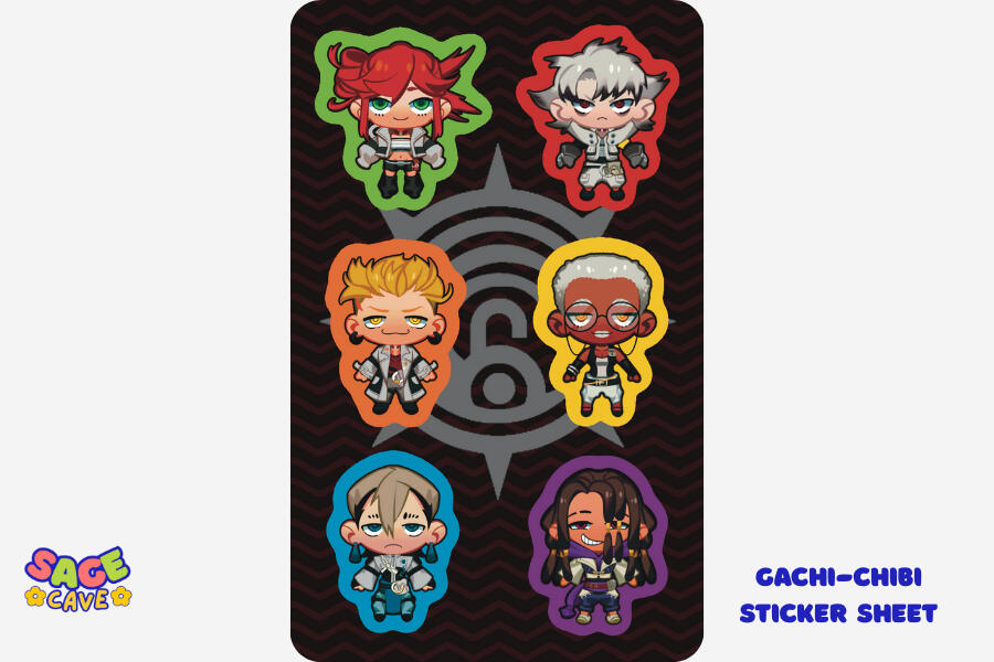 Gachi-chibi Sticker Sheet