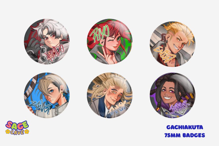 Gachiakuta Pins Mockup